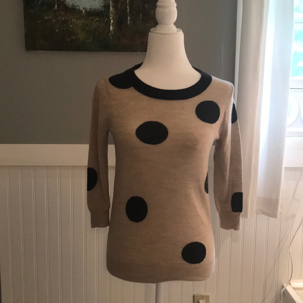 J. Crew sweater, polka dot, classic
